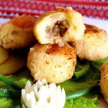 Постные картофельные зразы с грибами: пошаговые рецепты с фото