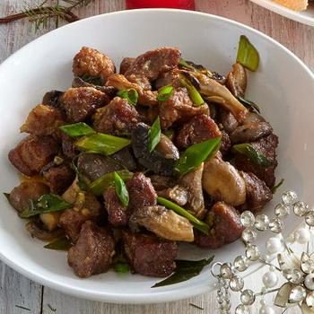 Рецепты блюд из мяса с грибами и овощами