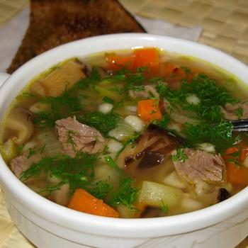 Суп с грибами и мясом: рецепты первых блюд
