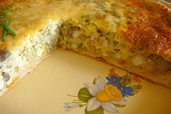 Пирог с грибами из дрожжевого теста - пошаговый рецепт с фото на Повар.ру