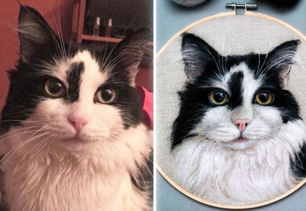 Реалистичные портреты питомцев: когда каждая шерстинка и ус на своём месте (31 фото)